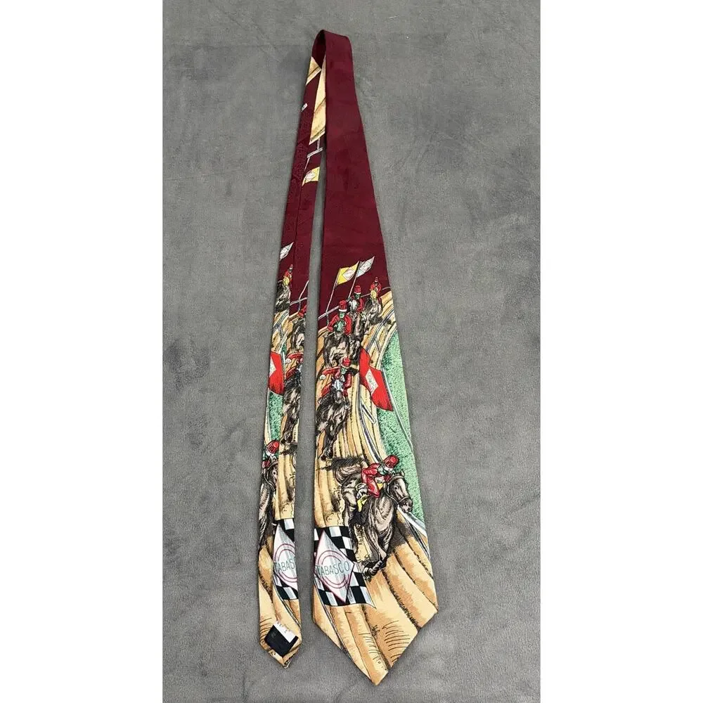 Lot of 9 Vintage Tabasco Brand Novelty Designer Neck Ties Hot Sauce 100% Silk